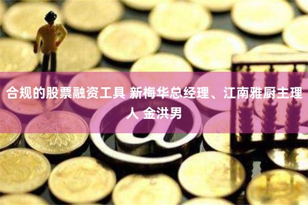 合规的股票融资工具 新梅华总经理、江南雅厨主理人 金洪男