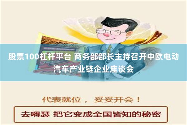 股票100杠杆平台 商务部部长主持召开中欧电动汽车产业链企业座谈会