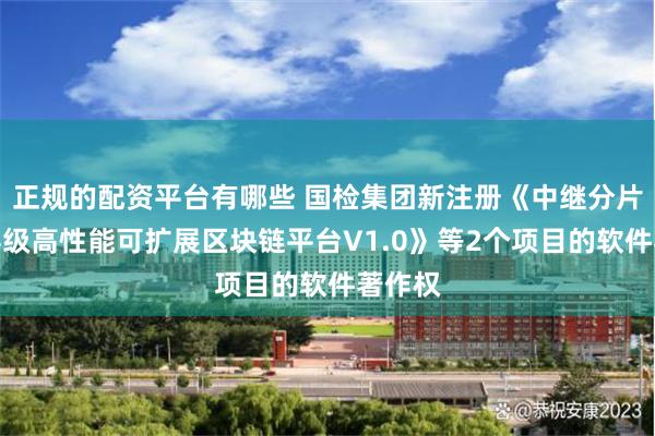 正规的配资平台有哪些 国检集团新注册《中继分片式多层级高性能可扩展区块链平台V1.0》等2个项目的软件著作权