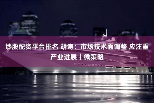 炒股配资平台排名 胡涛:市场技术面调整 应注重产业进展|微策略