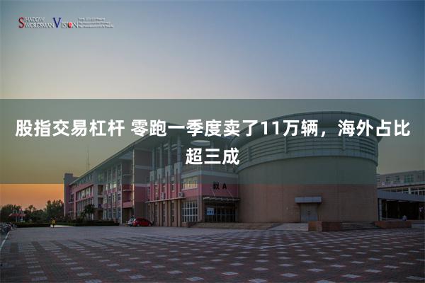 股指交易杠杆 零跑一季度卖了11万辆，海外占比超三成