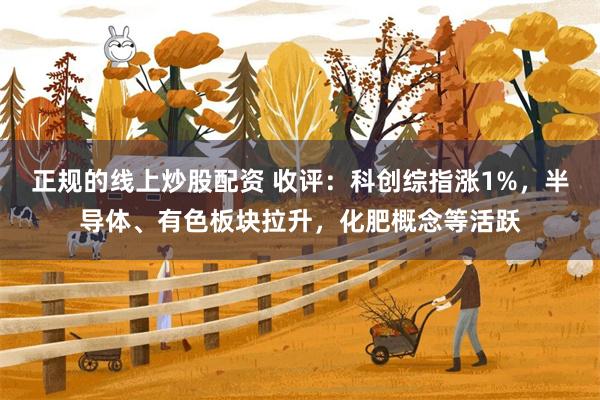 正规的线上炒股配资 收评：科创综指涨1%，半导体、有色板块拉升，化肥概念等活跃