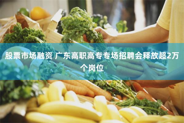 股票市场融资 广东高职高专专场招聘会释放超2万个岗位