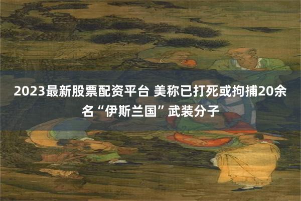 2023最新股票配资平台 美称已打死或拘捕20余名“伊斯兰国”武装分子