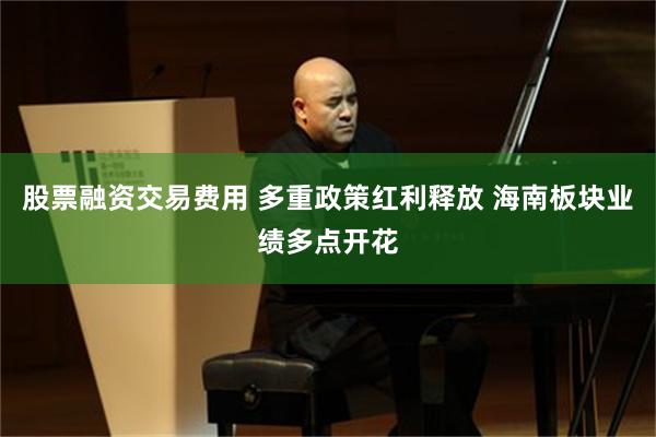 股票融资交易费用 多重政策红利释放 海南板块业绩多点开花