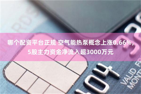 哪个配资平台正规 空气能热泵概念上涨0.66%，5股主力资金净流入超3000万元