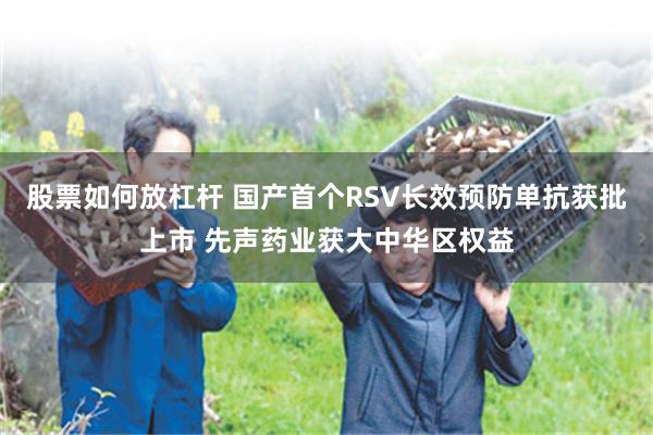 股票如何放杠杆 国产首个RSV长效预防单抗获批上市 先声药业获大中华区权益
