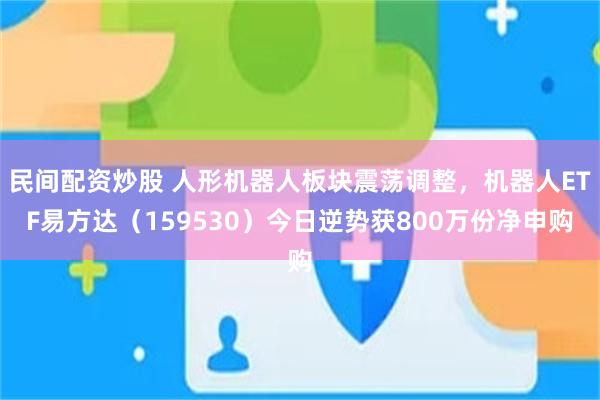 民间配资炒股 人形机器人板块震荡调整，机器人ETF易方达（159530）今日逆势获800万份净申购