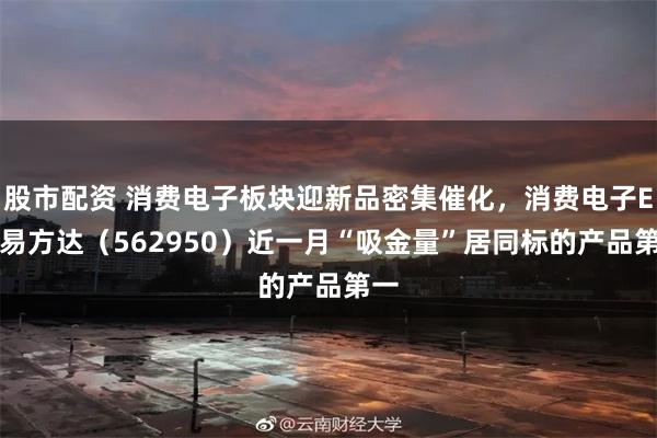 股市配资 消费电子板块迎新品密集催化，消费电子ETF易方达（562950）近一月“吸金量”居同标的产品第一