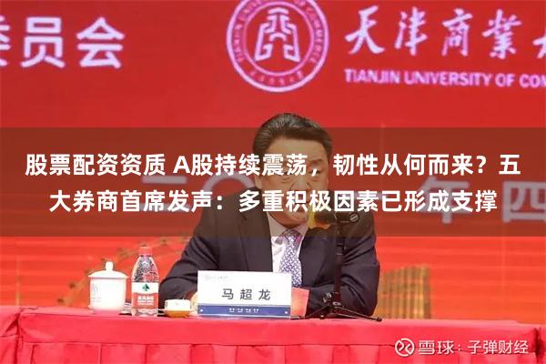 股票配资资质 A股持续震荡，韧性从何而来？五大券商首席发声：多重积极因素已形成支撑
